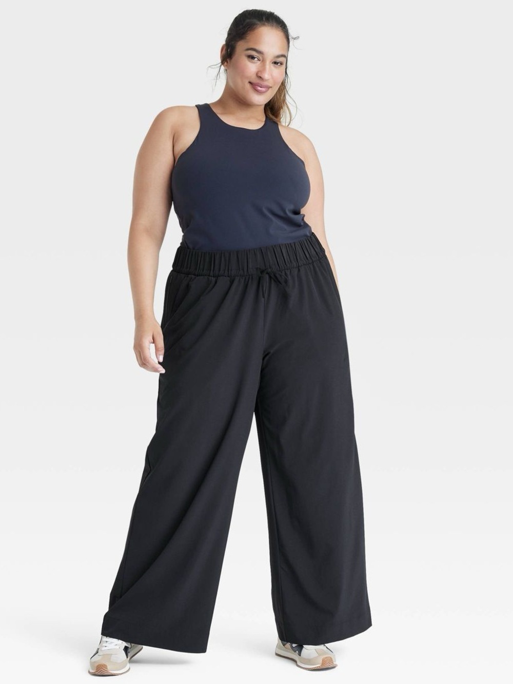 all in motion Black High-Rise Wide Leg Active Pants NWOT Size M NWOT